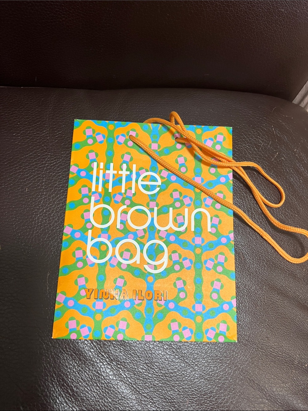 Little Brown Bag Colorful Gift Bag with Orange Rope